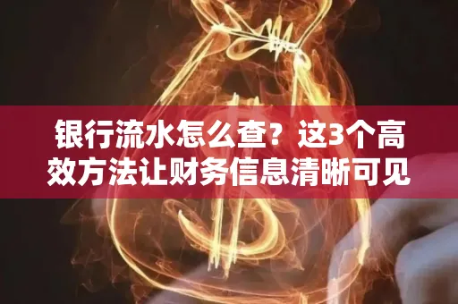 银行流水怎么查？这3个高效方法让财务信息清晰可见